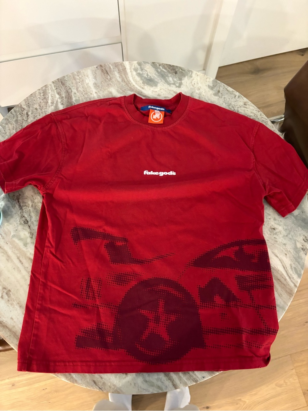 Fake Gods Red Short-Sleeve Graphic Tee